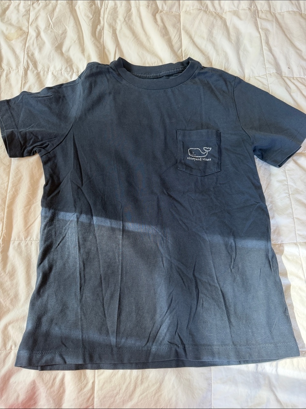 Vineyard Vines Navy Short-Sleeve Pocket Tee with Whale